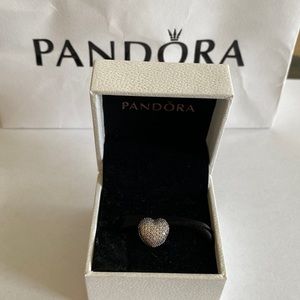 Pandora pave open my heart clip